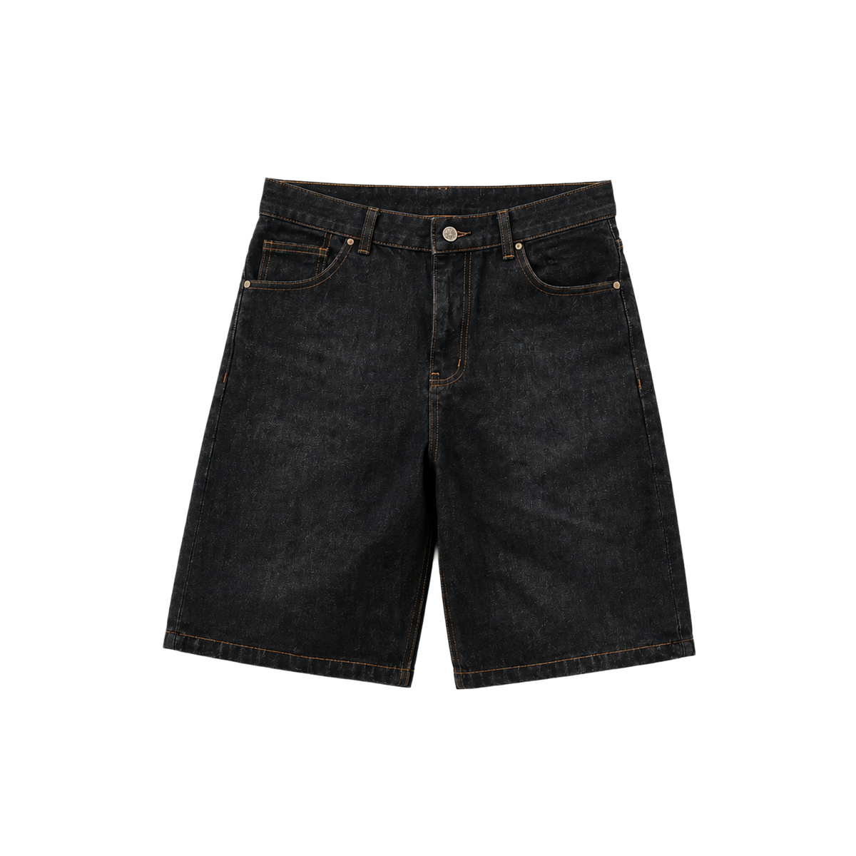 COLORSPACE BLACK RAW DENIM SHORTS